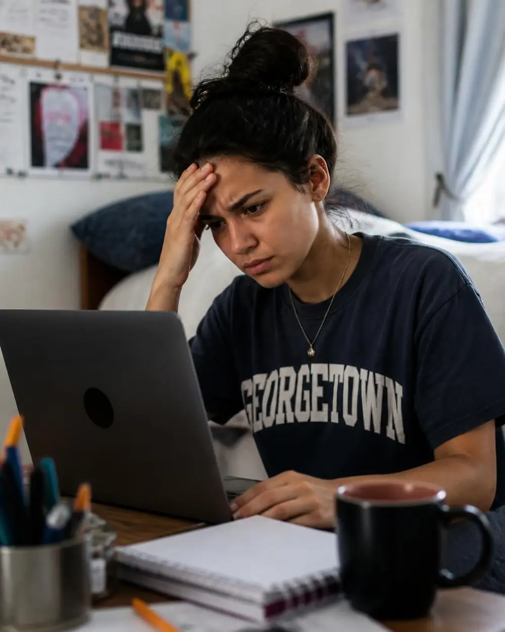 Young student distressed by fake images circulating online